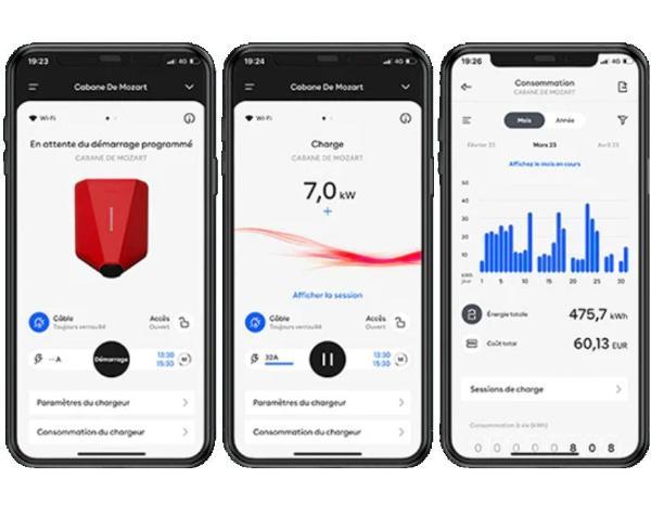 Application Easee et borne de recharge 22 kW installée à Stavelot